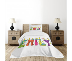 Colorful Cartoon Balloons Bedspread Set