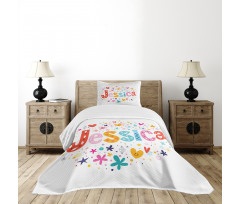 Retro Colorful Motifs Bedspread Set