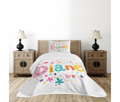 Baby Girl Name Bedspread Set