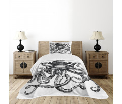 Vintage Diver Animal Bedspread Set