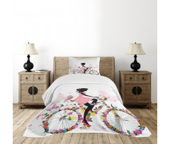 Girl Flower Butterflies Bedspread Set
