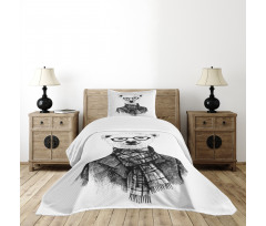 Sketch Bear Bedspread Set