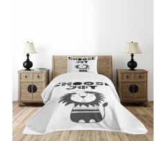 King of the Jungle Words Bedspread Set