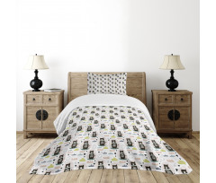 Sleeping Bear Hearts Bedspread Set