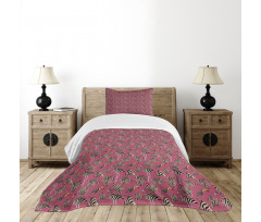 Flamingo Toucan Bird Bedspread Set