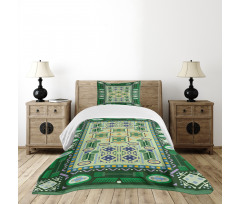 Oriental Shapes Pattern Bedspread Set