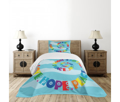 Love Hope Peace Joy Words Bedspread Set