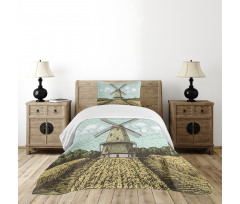 Windmill and Farmland Bedspread Set