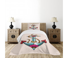 Nautical Rope and Hearts Bedspread Set