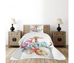 Watercolor Starfish Bedspread Set