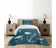 Exotic Subaquatic Animals Bedspread Set