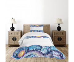 Watercolor Wave Bedspread Set