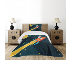 Boy on a Rocket Adventure Bedspread Set
