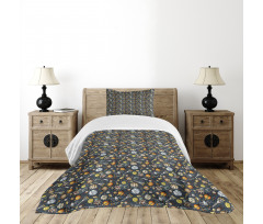 Outer Space Pattern Bedspread Set