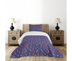 Space Characters Galaxy Bedspread Set