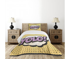 Grunge Comic Book Design Bedspread Set