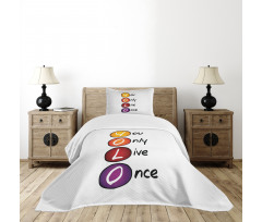 Colorful Circles Acronym Bedspread Set