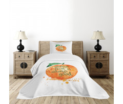 Brush Strokes Orange Bedspread Set
