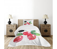 Aquarelle Cranberries Bedspread Set