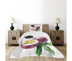 Watercolor Exotic Design Bedspread Set