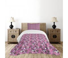 Exotic Orchid Blossoms Bedspread Set