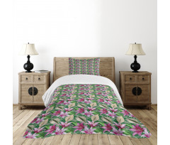 Aquarelle Lily Garden Bedspread Set