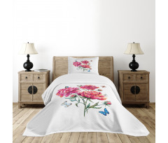 Carnation Bouquet Nature Bedspread Set