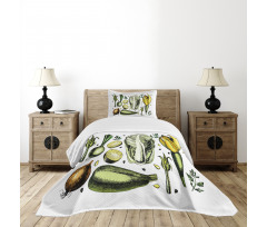 Vegan Diet Theme Bedspread Set