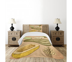 Zucchini Slices Bedspread Set