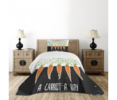 Growing Carrots Bedspread Set