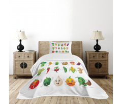 Smiley Faces Farm Bedspread Set