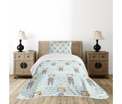 Cats with Bandana Bedspread Set