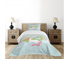 Dragon Unicorn Love Bedspread Set