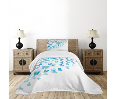 Butterfly Flock Bedspread Set