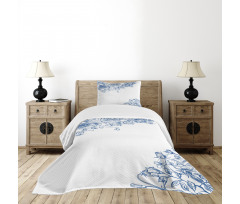 Peony Rose Buds Bedspread Set