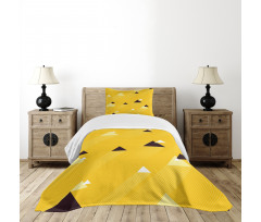 Triangles Retro Bedspread Set