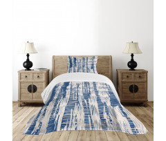 Abstract Stripy Grunge Bedspread Set