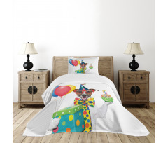 Party Dog and Balloons Bedspread Set
