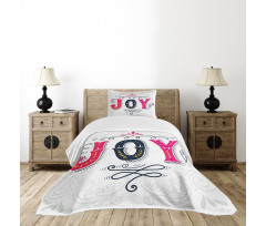 Retro Style Calligraphy Art Bedspread Set