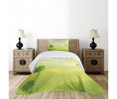 Sunshine Lightens Hills Bedspread Set