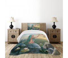 Mermaid and Magnolias Bedspread Set