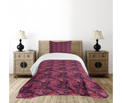 Abstract Leaves Foliage Bedspread Set