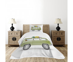 Retro Safari Van Africa Bedspread Set