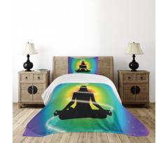 Concentric Rainbow Color Bedspread Set