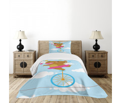 Balerina Juggler Hippo Bedspread Set