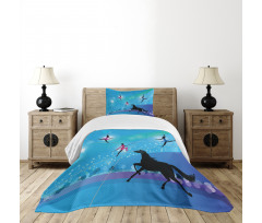 Trapeze Artists Horse Bedspread Set