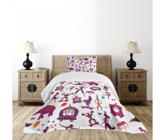 Colorful Characters Bedspread Set