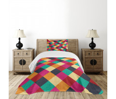 Distressed Checkered Bedspread Set