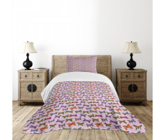 Doodle Butterflies Art Bedspread Set