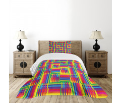 Striped Mosaic Bedspread Set